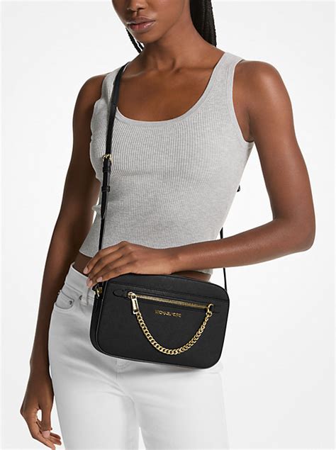 michael kors jet set saffiano crossbody bag|mk jet set saffiano crossbody.